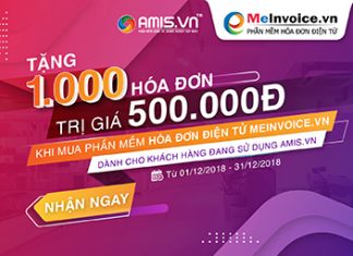 MISA tặng MIỄN PHÍ 1000 Hóa đơn điện tử cho Khách hàng đang sử dụng AMIS.VN khi mua mới dịch vụ Hóa đơn điện tử MISA meInvoice