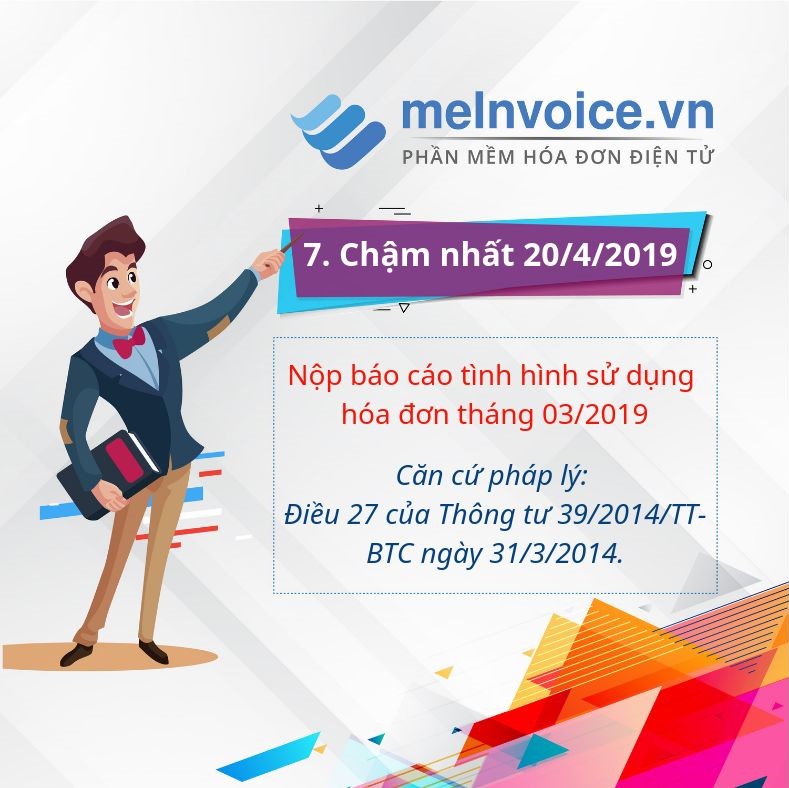Nộp báo cáo tình hình sử dụng hóa đơn tháng 03/2019