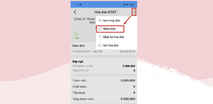 Nhân bản hóa đơn điện tử