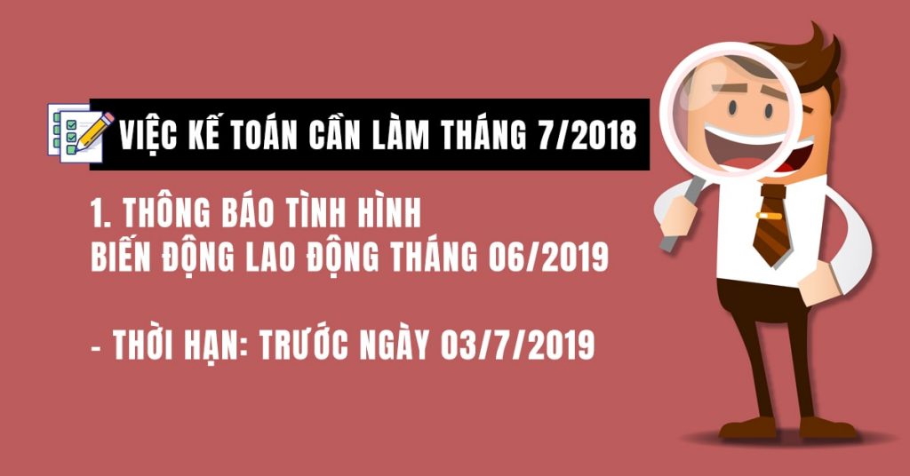 Thông báo tình hình biến động lao động tháng 06/2019