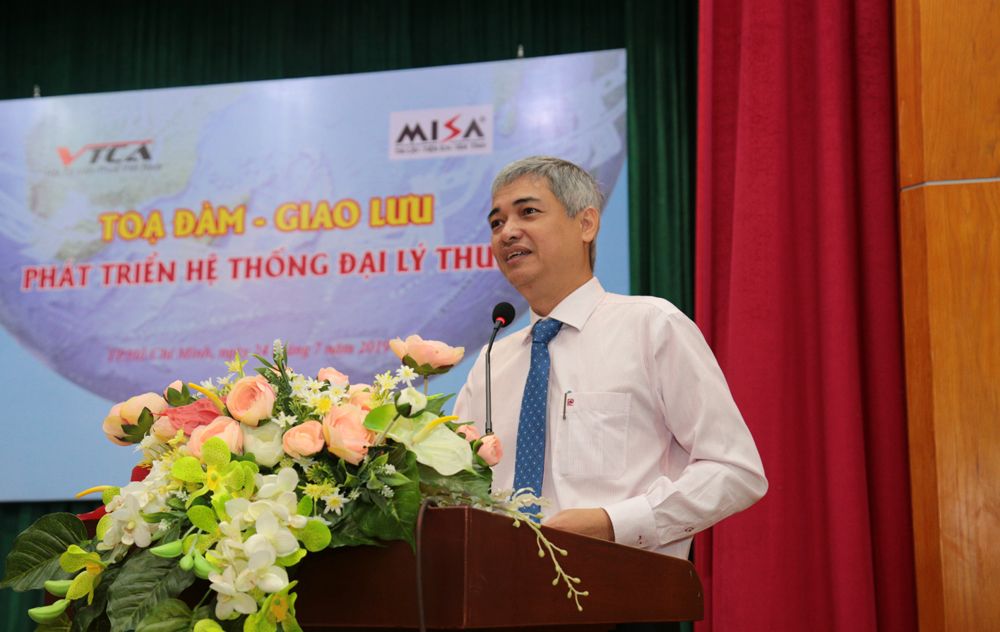 Ông Lê Duy Minh- Phó cục trưởng cục Thuế TP HCM phát biểu tại chương trình