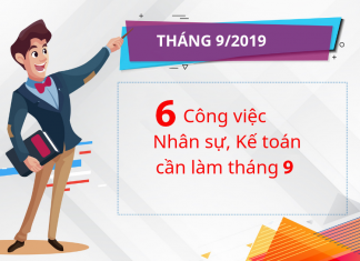 6 Công việc kế toán, nhân sự cần làm trong tháng 9/2019