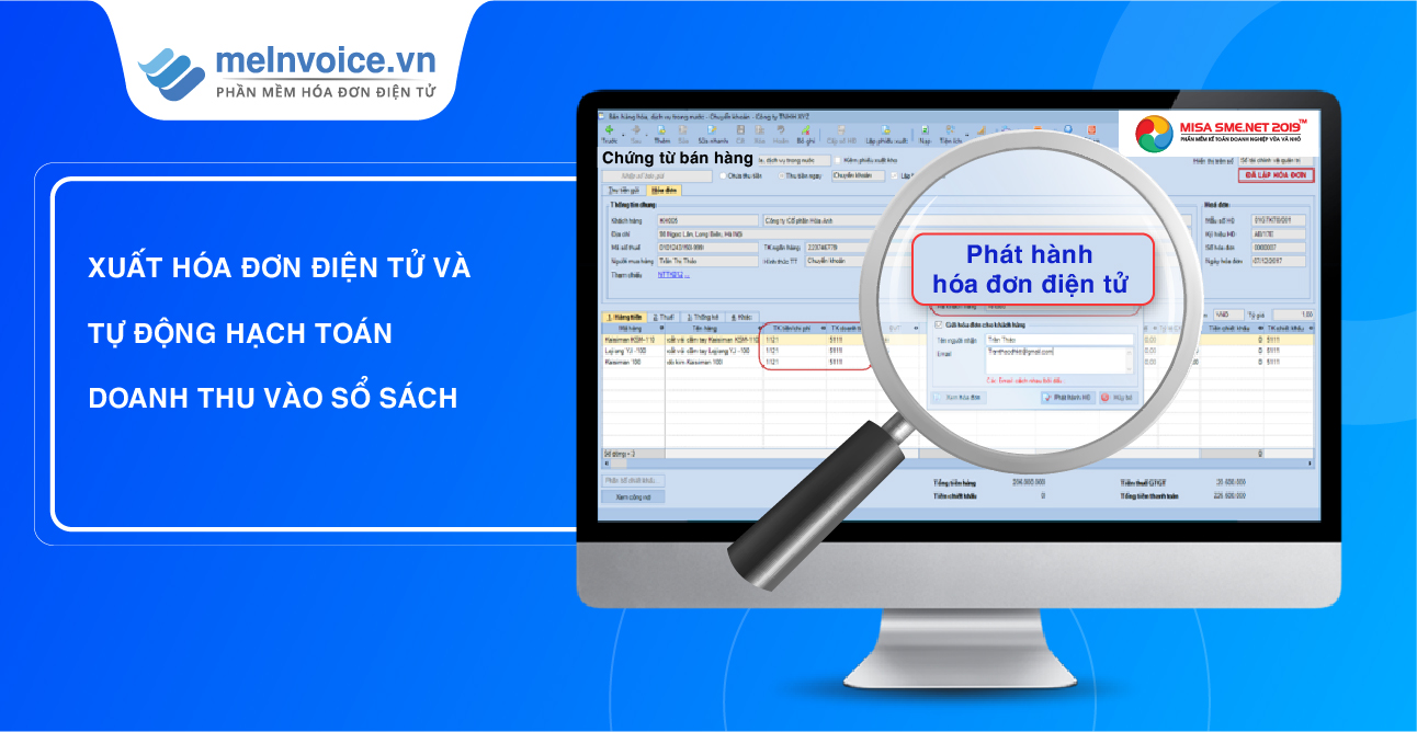 đồng bộ phần mềm kế toán và hóa đơn điện tử