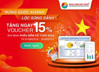 Ưu đãi cực hấp dẫn: Tặng Voucher 15% tổng giá trị đơn hàng khi mua mới phần mềm kế toán MISA SME.NET Phần mềm kế toán tốt nhất