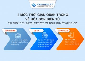 3 Mốc thời gian quan trọng về hóa đơn điện tử tại Thông tư 68/2019/TT-BTC và Nghị quyết 01/NQ-CP 3 mốc thời gian quan trọng về hóa đơn điện tử tại Thông tư 68/2019/TT-BTC và Nghị quyết 01/NQ-CP