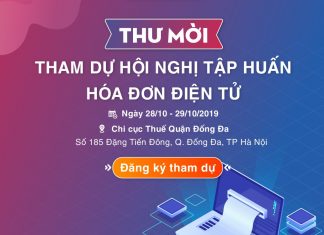 Thư mời tham dự tập huấn hóa đơn điện tử do Cục Thuế Thành Phố Hà Nội tổ chức Hội thảo tập huấn hóa đơn điện tử tại Hà Nội