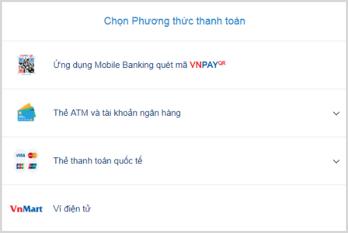 Phương thức thanh toán hóa đơn điện tử trực tuyến