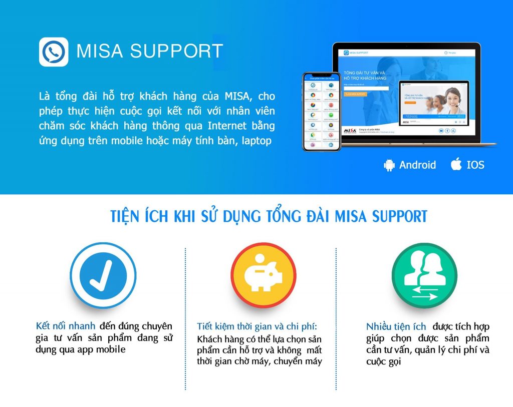 tổng đài MISA Support hỗ trợ khách hàng