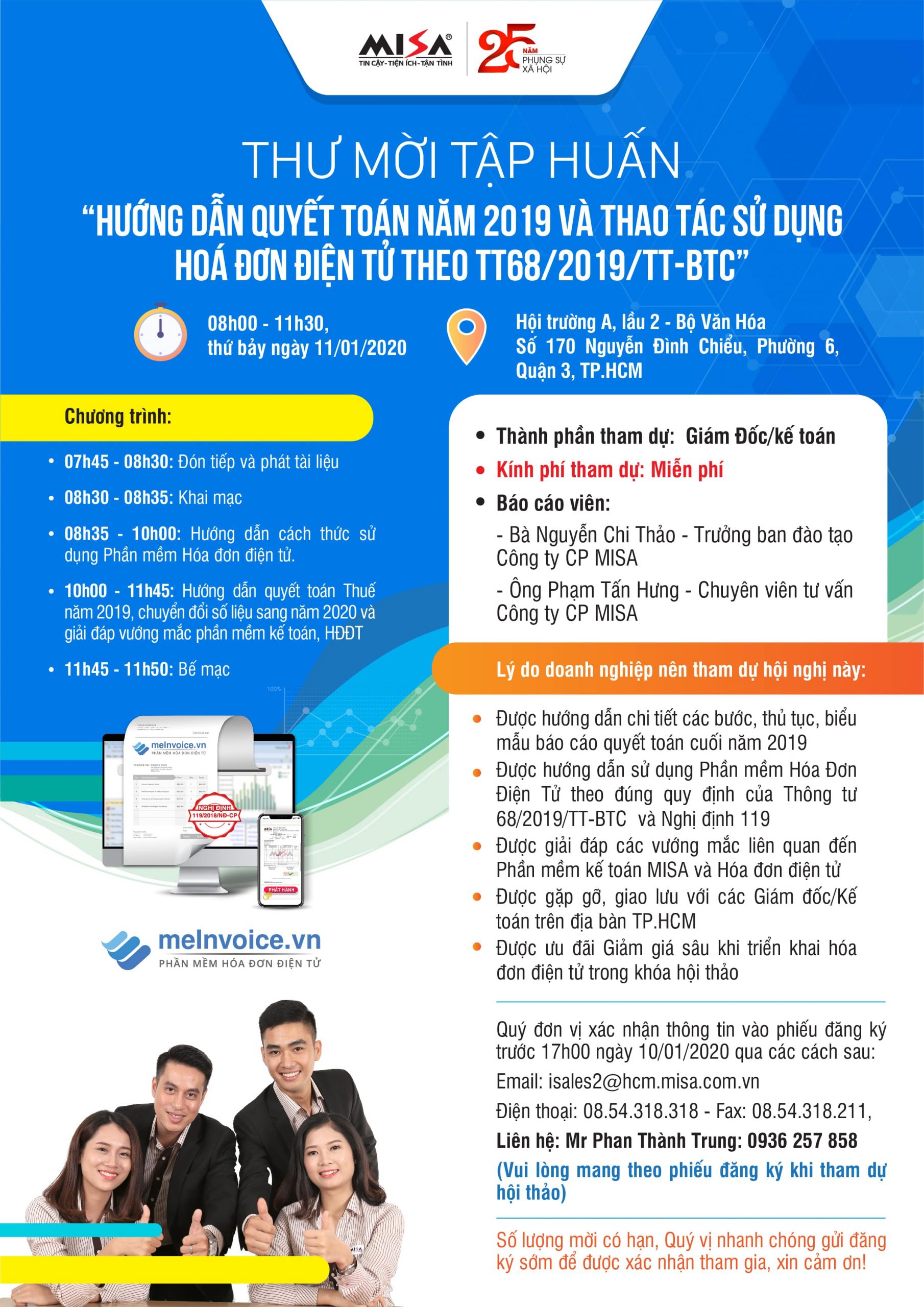 Tập huấn hóa đơn điện tử thông tư 68 tại Hồ Chí Minh