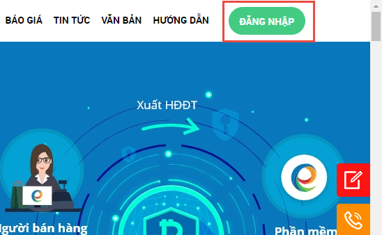 Đăng nhập MISA meInvoice website