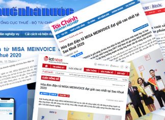 Đồng loạt báo lớn đưa tin: Hóa đơn điện tử MISA meInvoice đạt giải cao tại Sao Khuê 2020 hoa don dien tu misa top 10 sao khue