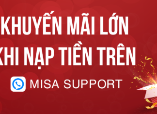 Khuyến mãi lớn khi nạp tiền MISA Support MISA SUPPORT