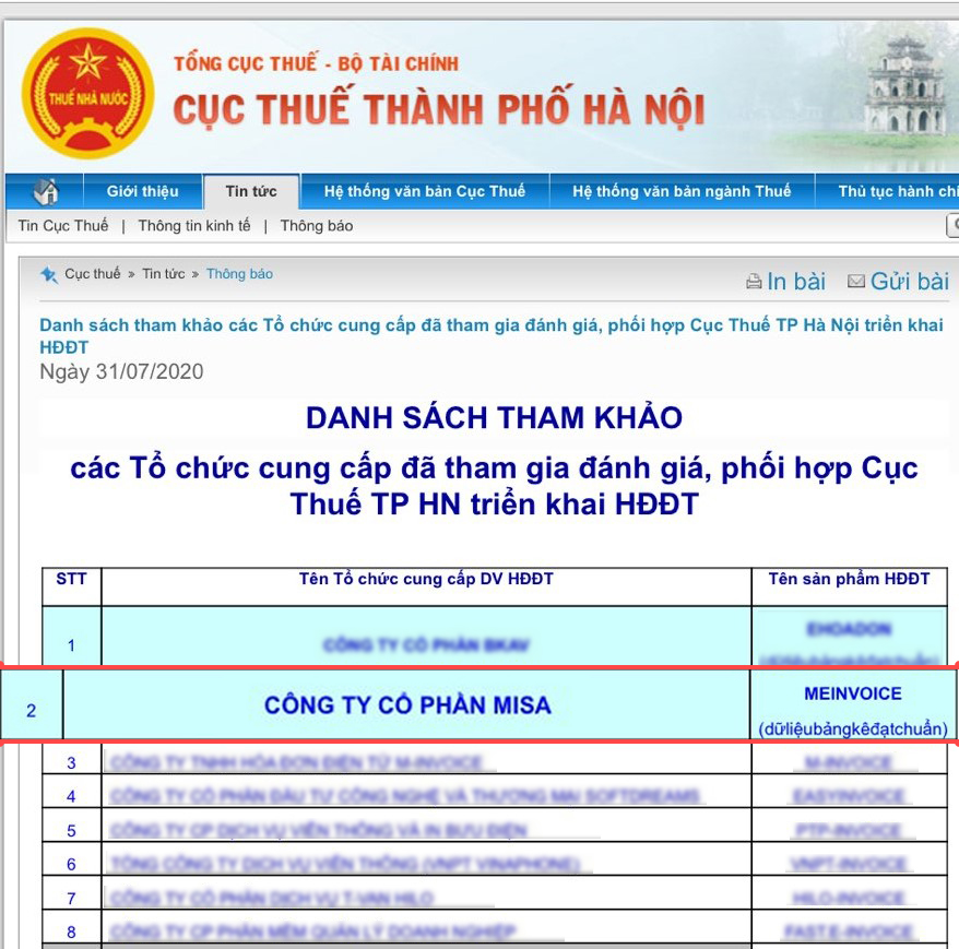 hoa-don-dien-tu-misa-duoc-cuc-thue-ha-noi-tham-dinh