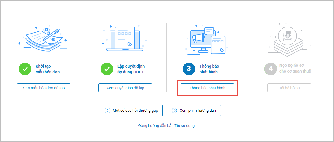 hồ sơ thông báo phát hành hóa đơn điện tử