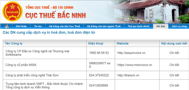 nhà cung cấp hóa đơn điện tử Bắc Ninh