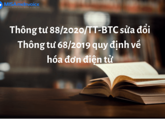 Thông tư 88/2020/TT-BTC sửa Thông tư 68/2019/TT-BTC quy định về hóa đơn điện tử thong tu 88