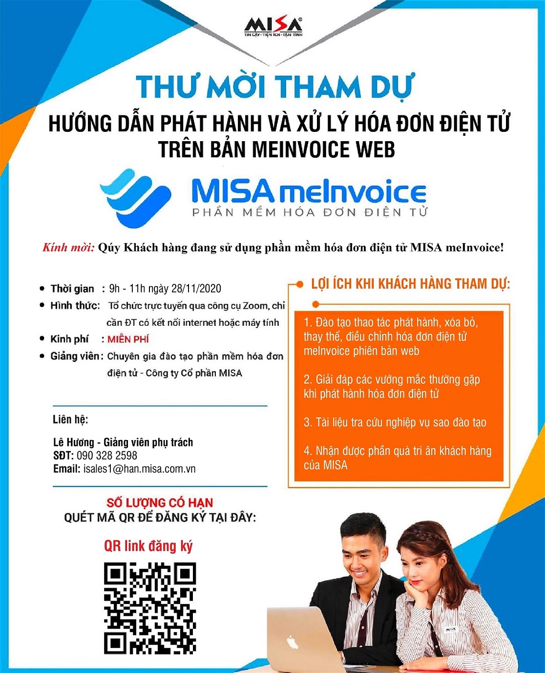 thư mời hướng dẫn hóa đơn điện tử