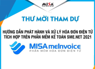 Thư mời tham dự: Hướng dẫn phát hành & xử lý hóa đơn điện tử tích hợp trên PMKT MISA SME.NET 2021 thu moi xu ly hoa don 1912