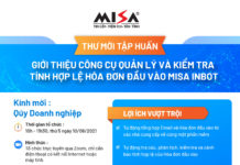 Thư mời tham dự: Giới thiệu công cụ quản lý và kiểm tra tính hợp lệ hóa đơn đầu vào MISA Meinvoice
