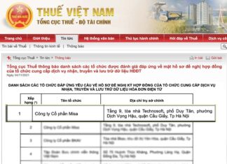 102 nhà cung cấp hóa đơn điện tử được Tổng Cục Thuế chứng thực đơn vị cung cấp hóa đơn điện tử được tổng cục thuế chứng thực