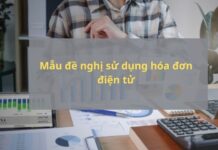 Mẫu đề nghị sử dụng hóa đơn điện tử theo quy định mới nhất