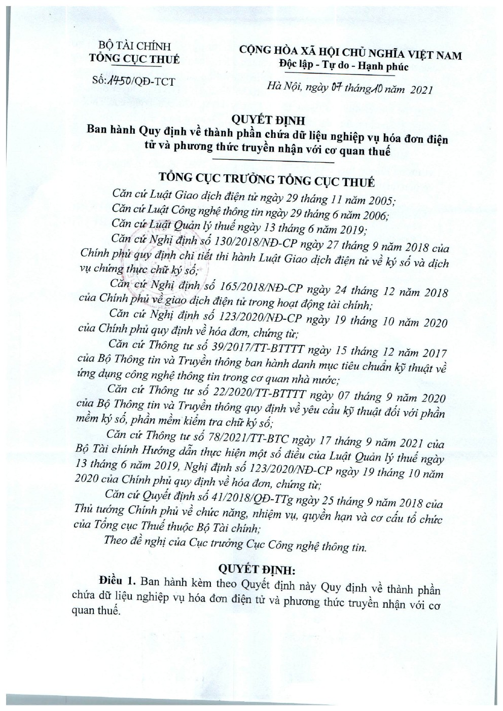 tong-cuc-thue-ban-hanh-quy-dinh-ve-thanh-phan-chua-du-lieu-lieu-nghiep-vu-hoa-don-dien-tu-va-phuong-thuc-truyen-nhan-voi-co-quan-thue-1