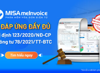 Phần mềm hóa đơn điện tử MISA meInvoice đã đáp ứng đầy đủ các quy định về HĐĐT theo Nghị định 123, Thông tư 78 mới nhất misa-meinvoice-da-dap-ung-nghi-dinh-123-thong-tu-78