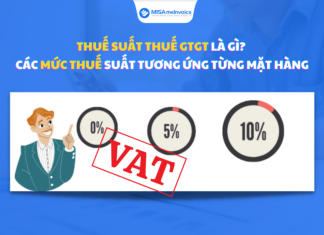 Danh mục hàng hóa thuế suất thuế GTGT 0%, 5%, 10% và 8% thuế suất thuế GTGT