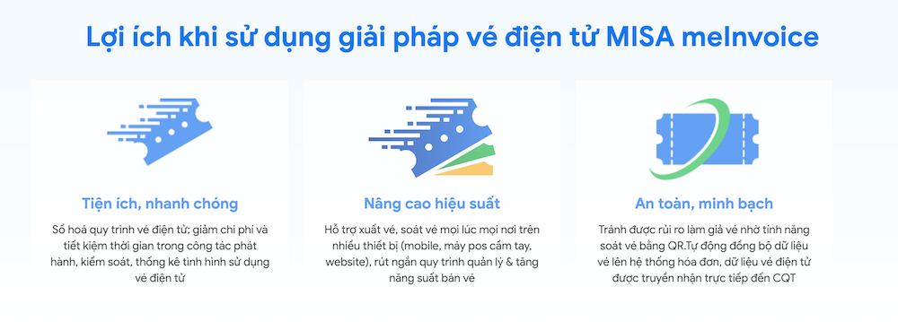Giải pháp công nghệ vé điện tử MISA