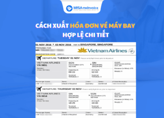 Cách xuất hóa đơn vé máy bay hợp lệ CHI TIẾT hóa đơn vé máy bay