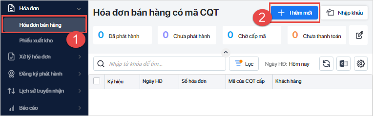 thêm hóa đơn
