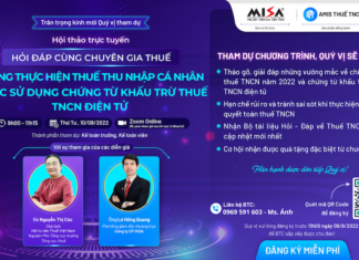 Thư mời tham dự Hội thảo: “Hỏi đáp cùng chuyên gia thuế – Trong thực hiện thuế thu nhập cá nhân và việc sử dụng chứng từ khấu trừ thuế TNCN điện tử”