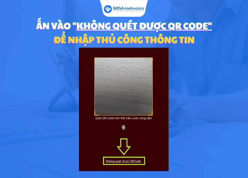 ấn vào không quét được QR code