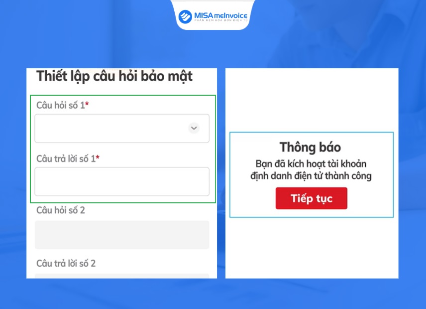 hoàn thành đăng ký và kích hoạt tài khoản định danh điện tử