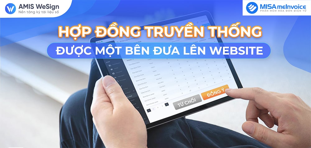 hợp đồng truyền thống được 1 bên đưa lên website