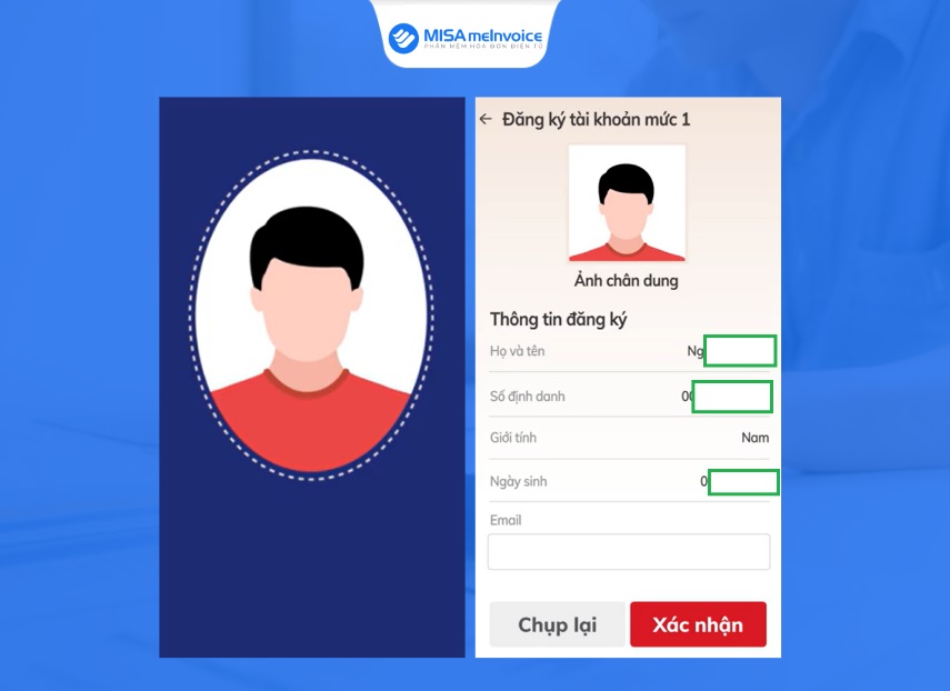 quay video khuôn mặt để xác nhận