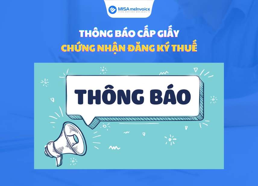 thông báo cấp giấy chứng nhận đăng ký thuế