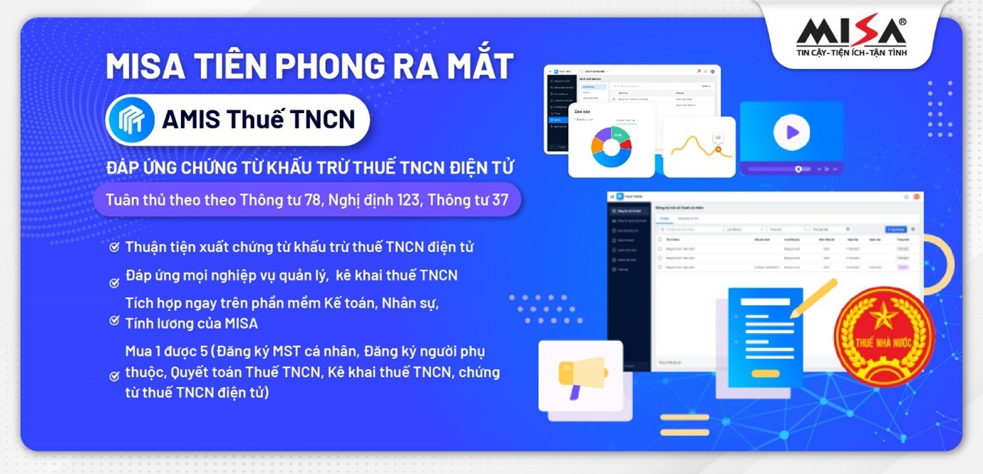 Báo giá phần mềm AMIS Thuế TNCN của MISA: MIỄN PHÍ khởi tạo phần mềm!
