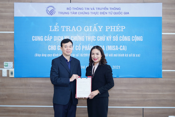MISA được cấp phép cung cấp dịch vụ chữ ký số từ xa