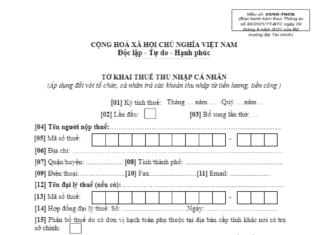 Tờ khai thuế thu nhập cá nhân mẫu số 05/KK-TNCN Mẫu tờ khai thuế thu nhập cá nhân TK-05KK_TNCN