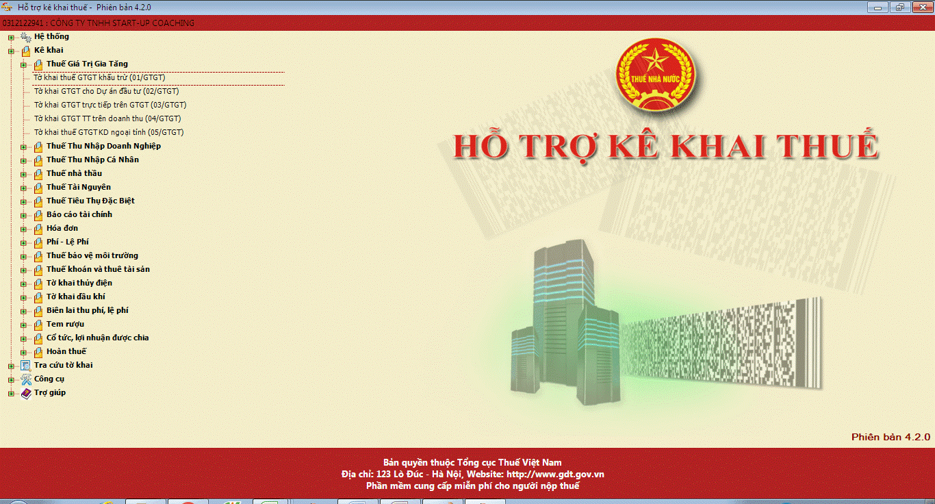 Lập tờ khai thuế GTGT trên phần mềm HTKK