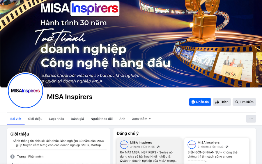 fanpage MISA Inspirers