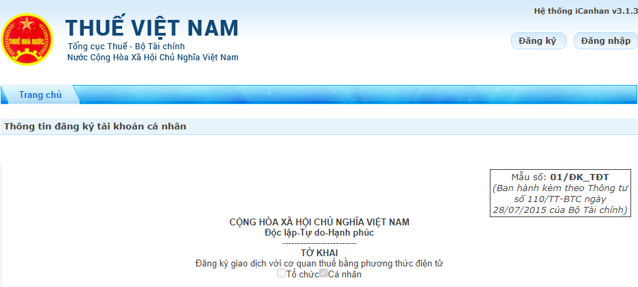 kiểm tra lại thông tin đang ký tài khoản thuế điện tử