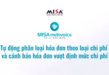 MISA meInvoice xử lý hóa đơn – Tự động phân loại hóa đơn theo loại chi phí và cảnh báo hóa đơn vượt định mức chi phí