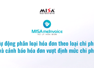 MISA meInvoice xử lý hóa đơn – Tự động phân loại hóa đơn theo loại chi phí và cảnh báo hóa đơn vượt định mức chi phí