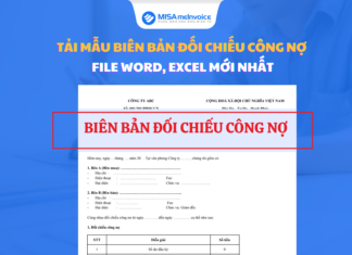 Tải mẫu biên bản đối chiếu công nợ file Word, Excel mới biên bản đối chiếu công nợ