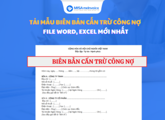 Tải mẫu biên bản cấn trừ công nợ file Word, Excel mẫu biên bản cấn trừ công nợ