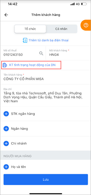 kiểm tra tình trạng hoạt động của doanh nghiệp