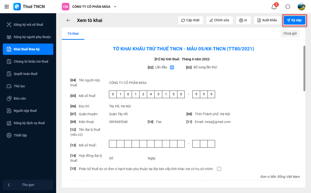 tờ khai 05/KK/TNCN