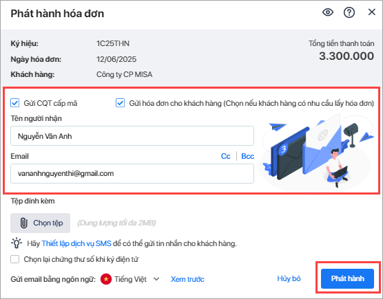 khai báo thông tin khách hàng